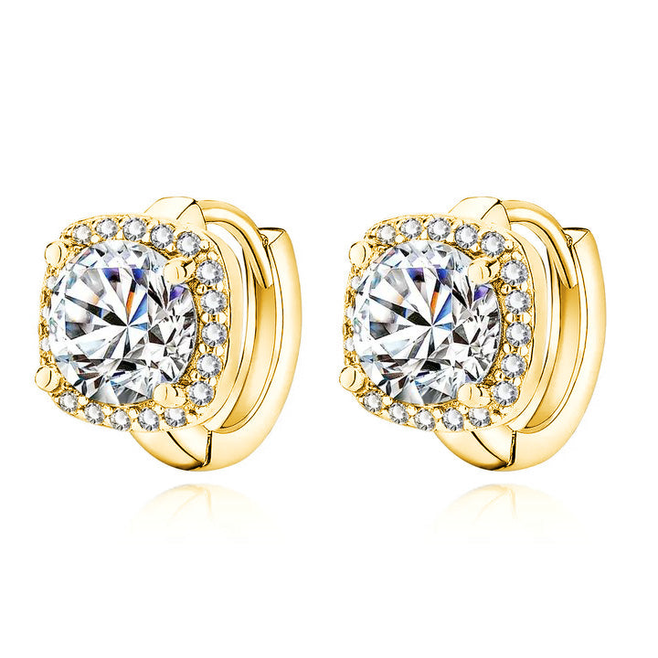 Chic Nadine Gold Square Earrings
