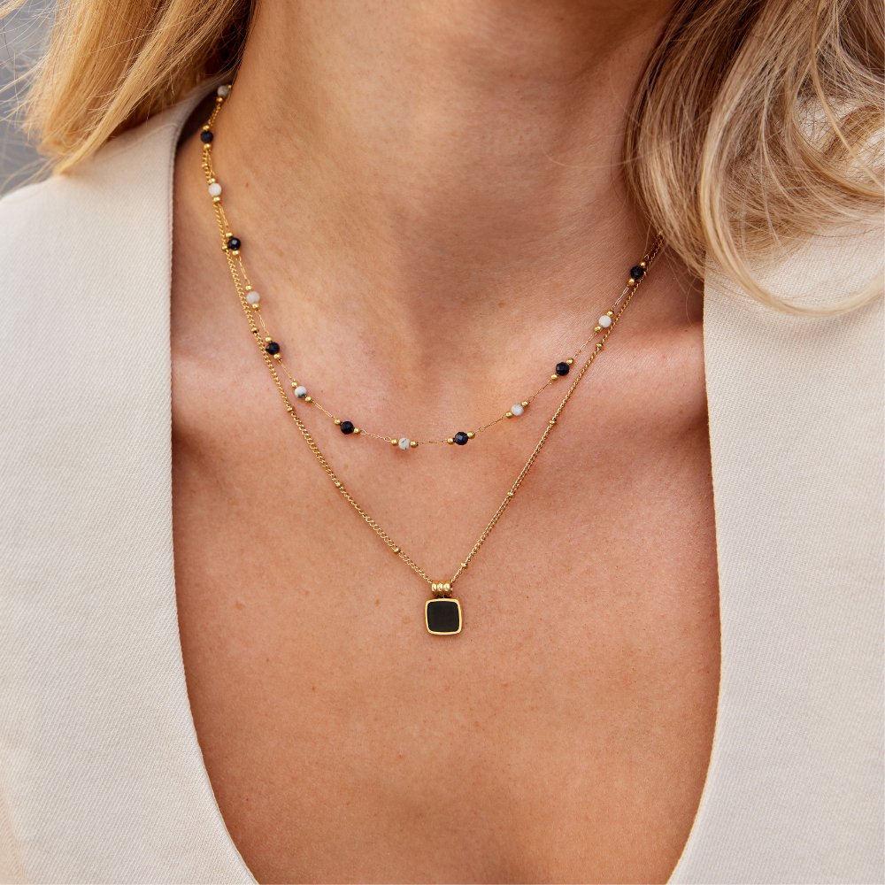 Stone Layered Necklace 