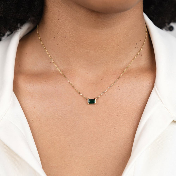 Delicate Emerald Necklace 