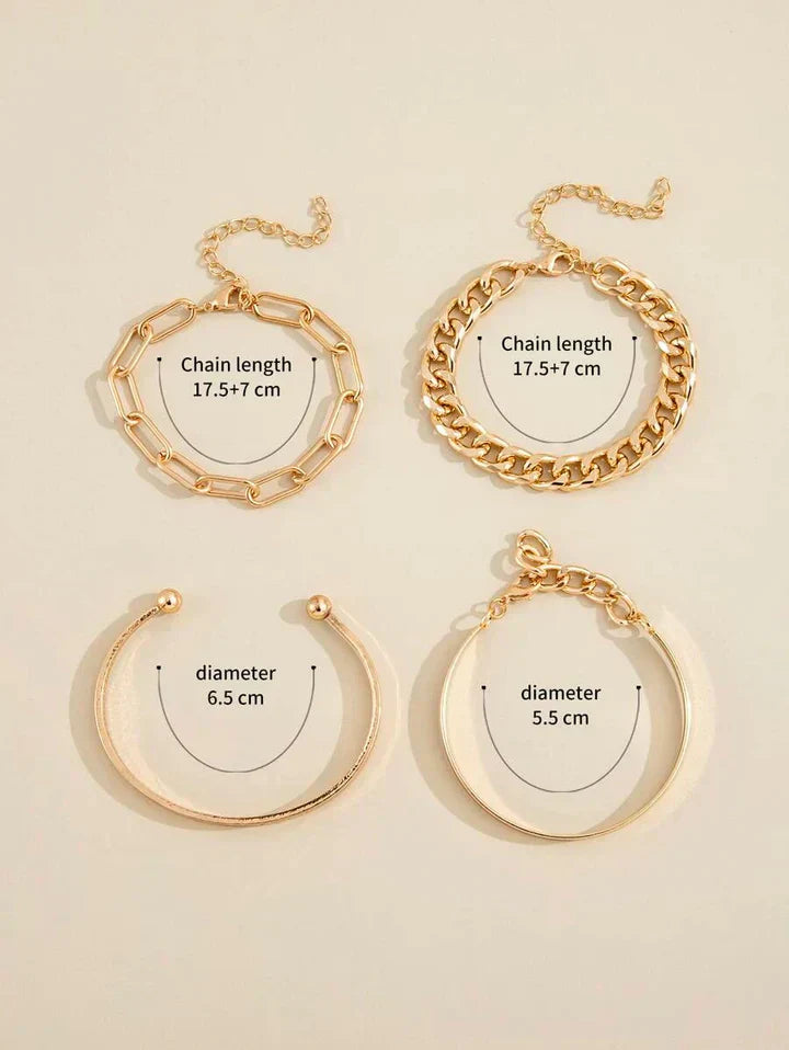 Elegant Elan Mercer Gold Bracelet Set